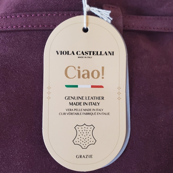 Viola Castellani Ciao! Suede Leather Bag NWT - Picture 11 of 13